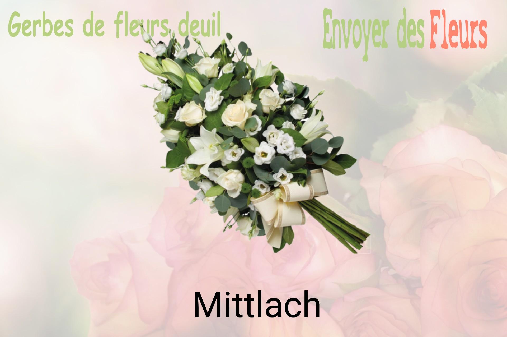 Gerbe de fleurs de deuil livrée à Mittlach